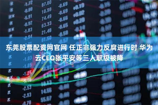 东莞股票配资网官网 任正非强力反腐进行时 华为云CEO张平安等三人职级被降