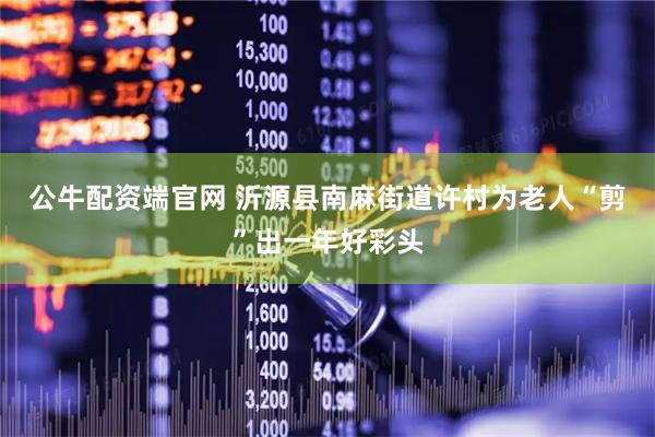 公牛配资端官网 沂源县南麻街道许村为老人“剪”出一年好彩头